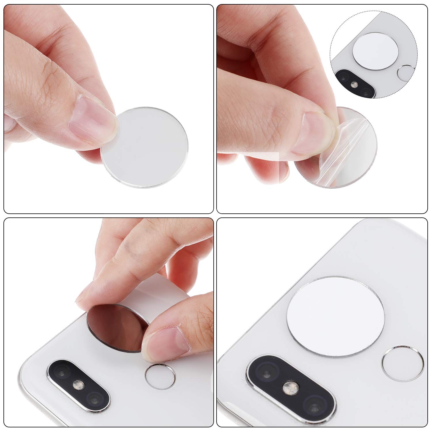 100 Pieces Small Round Mirrors for Crafts Adhesive Round Bulk Mirror Tiny Cir…