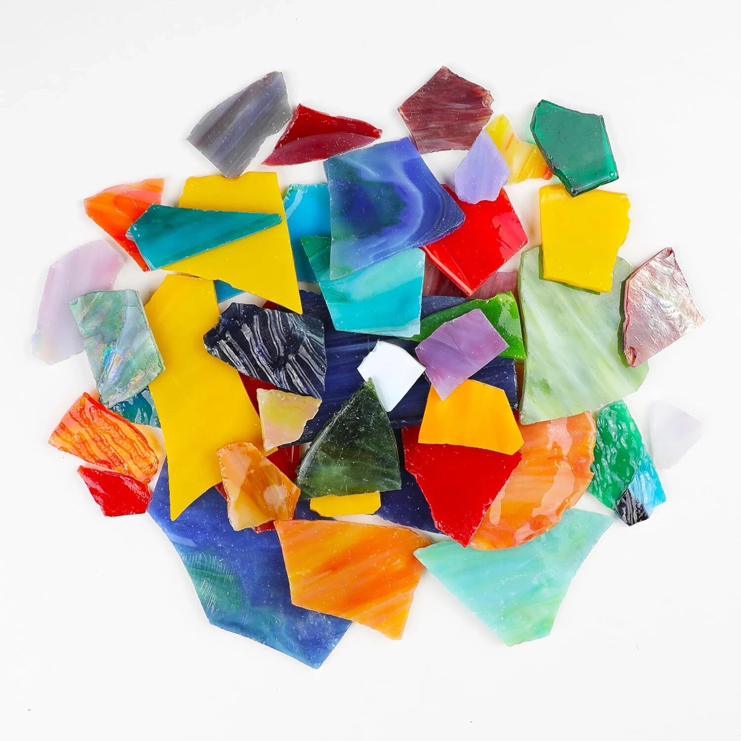 Irregular Stained Glass Scraps Cathedral Glass Scrap Pieces Sheets Mosaic Tiles