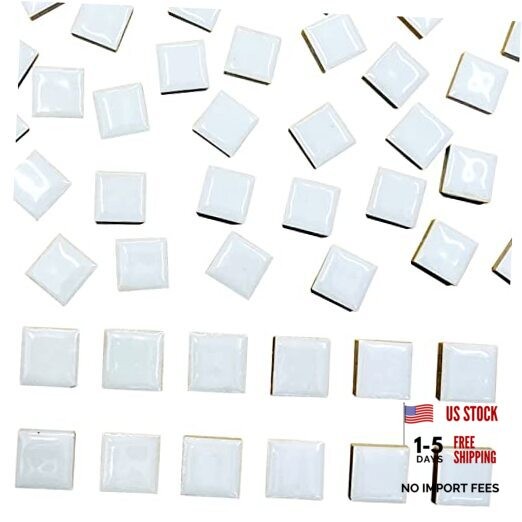 50 Pieces Mosaic Tiles for Crafts 1″ Ceramic Tiles Assorted 1″ – 50pcs White
