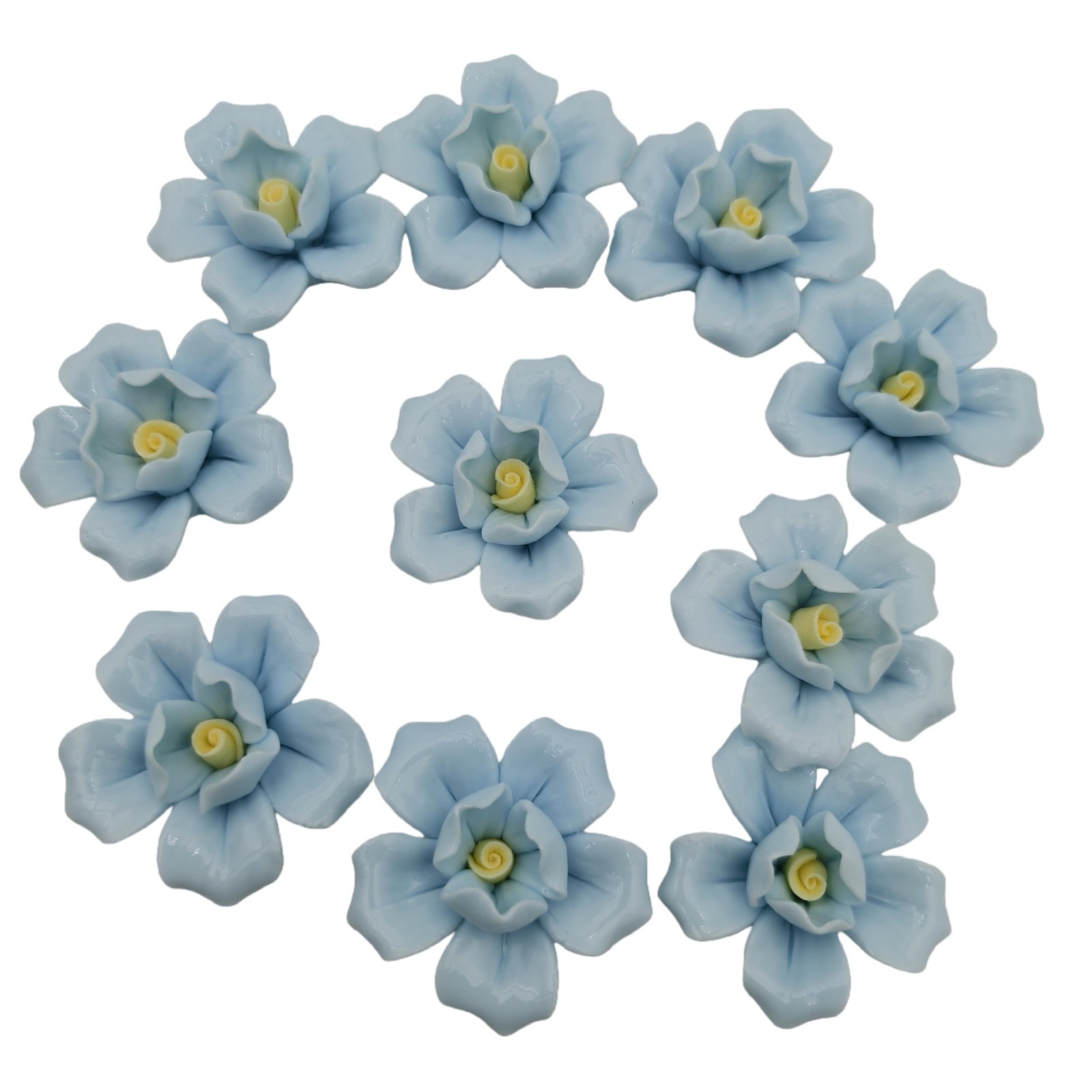 10PCS 3D Flower Ceramics Mosaic Tiles,DIY Making Creative Ceramic Mosaic Tile…