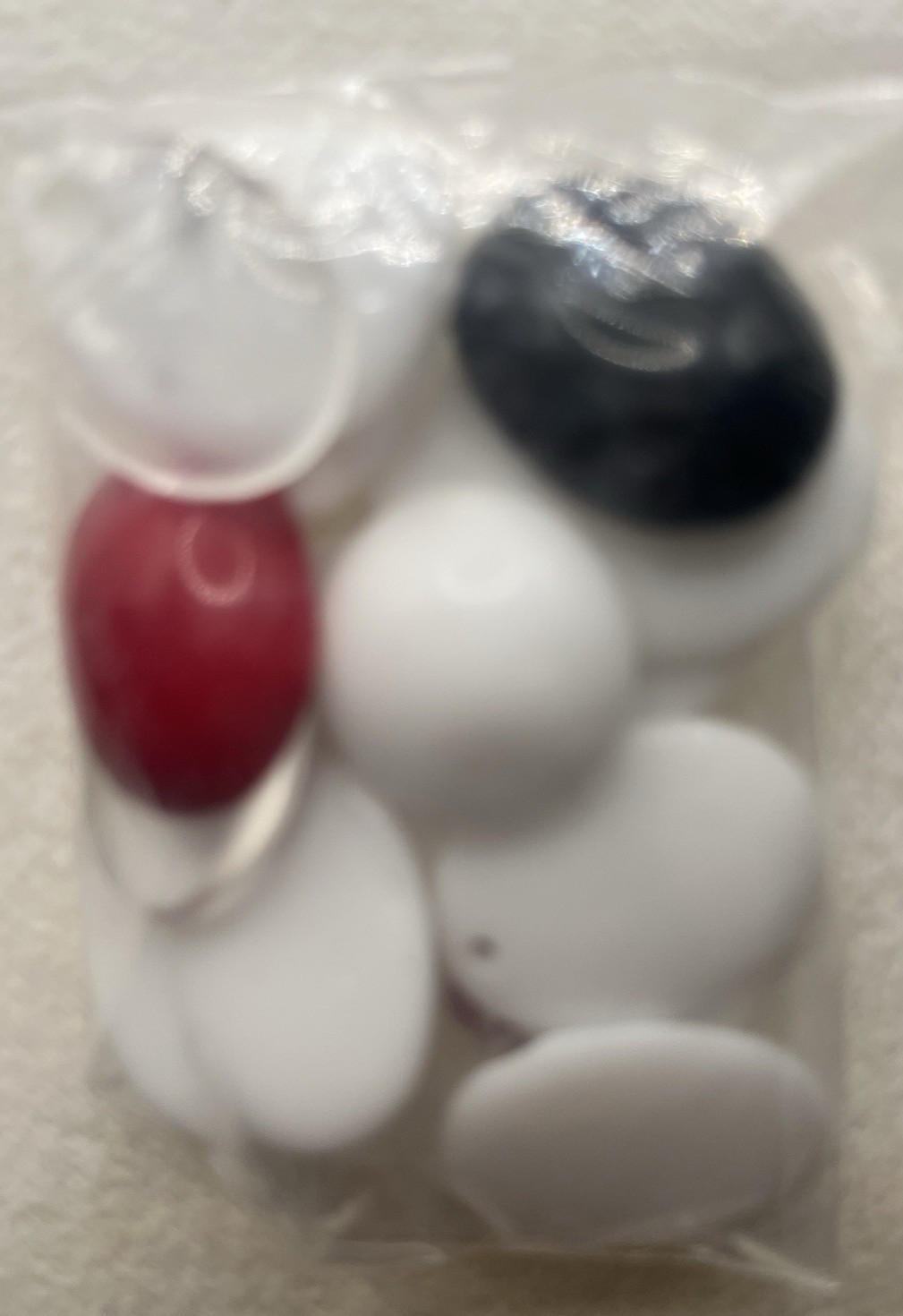 Lot of 200+ round, oval White, Clear, Red, Green Glass Cabochons