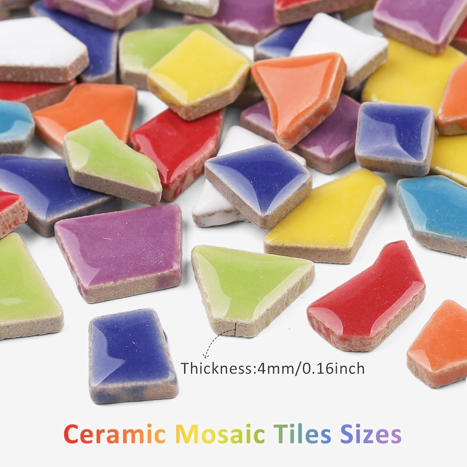 Ceramic Mosaic Tiles Bulk, 1 Pound Broken Mosaic Tiles for Crafts Supplies, Blue