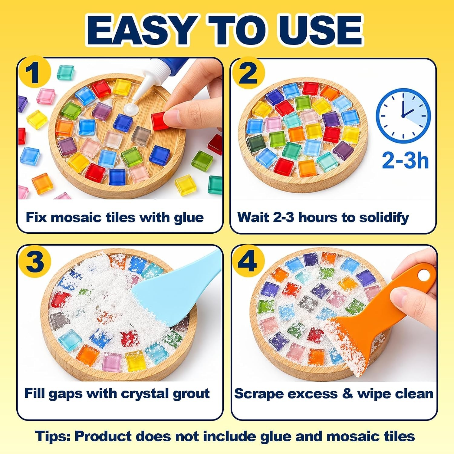 Mosaic Crystal Grout, Mosaics Tile Tools, Mosaic Tile Accessories – Essential…