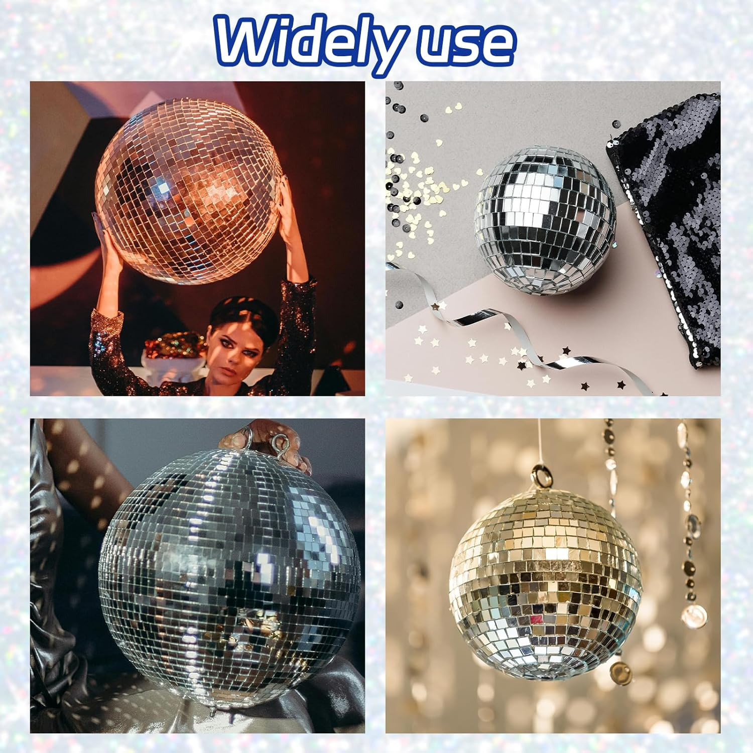 Green Self Adhesive Glass Mirror Mosaic Tiles, 2 Rolls 3200 Pieces Disco Ball Ti