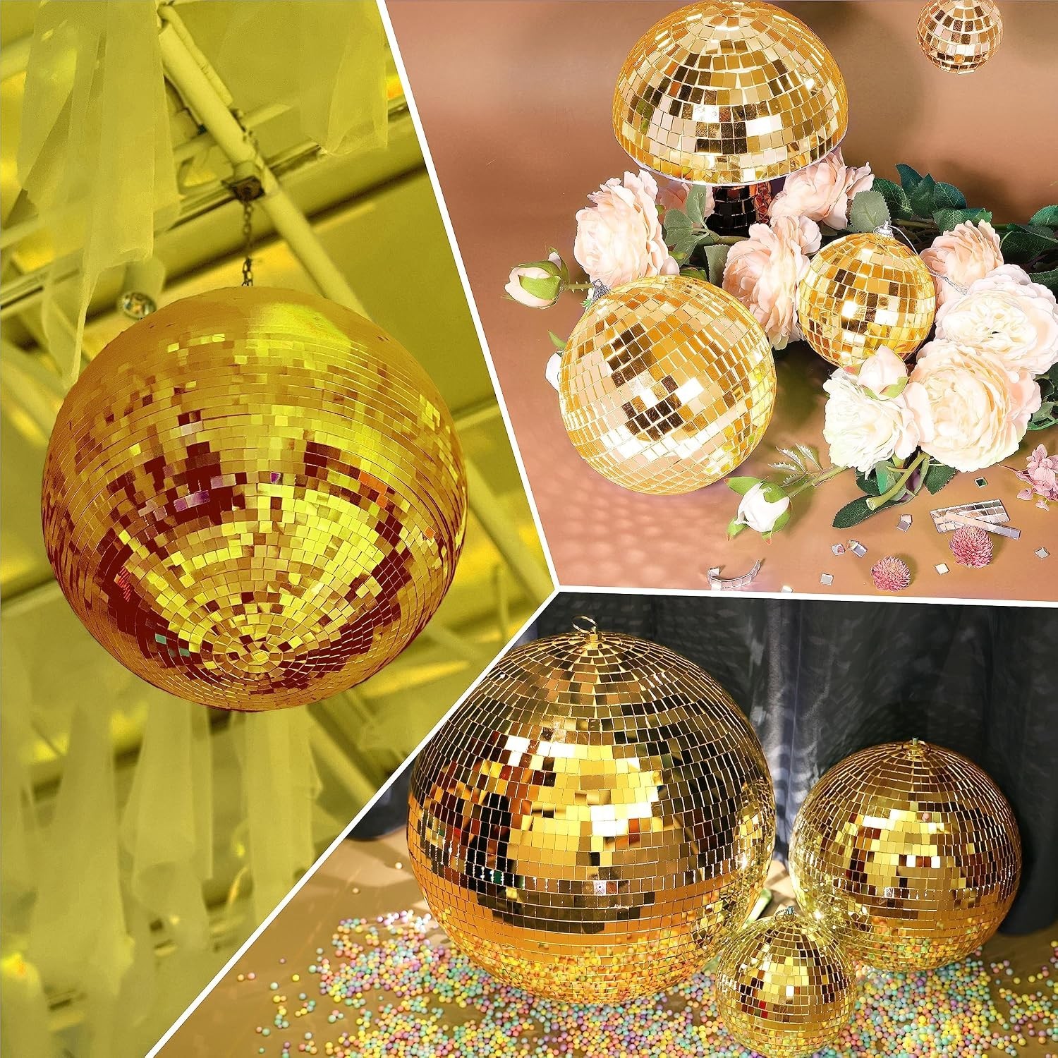 Peel & Stick Luxury Gold Mosaic Mirror Tiles – 2360 PCS for Artistic Projects