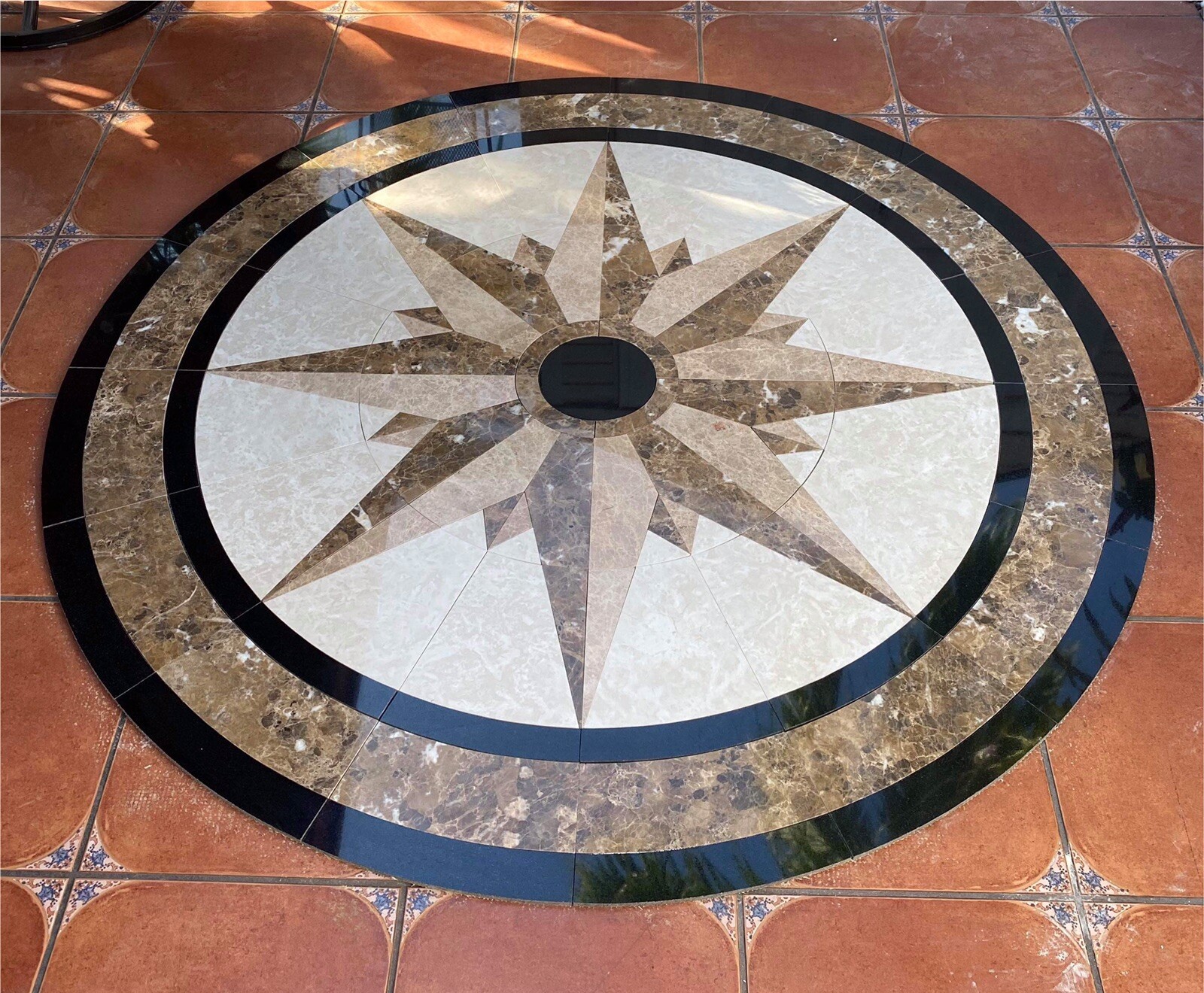 Floor Medallion Marble Mosaic 30”x30”