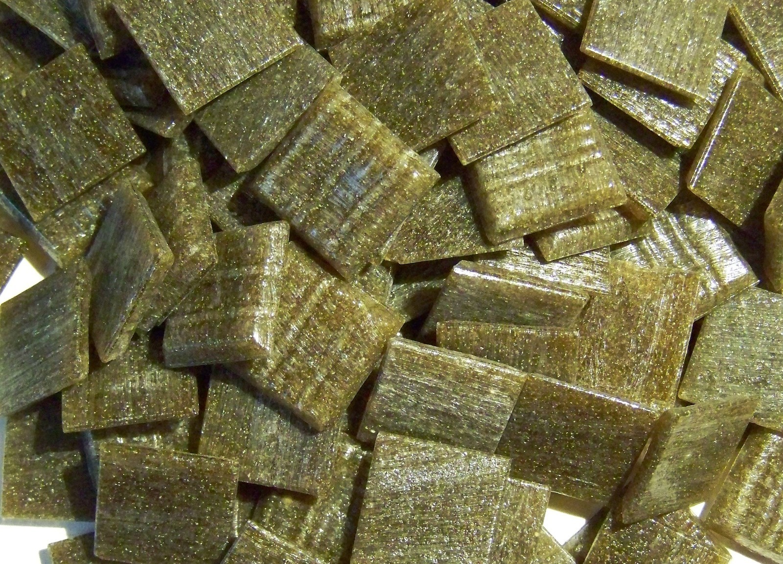 100 Mosaic Tiles 3/4″ MEDIUM BROWN VETRICCO ITALIAN GLASS TILES Supplies #16