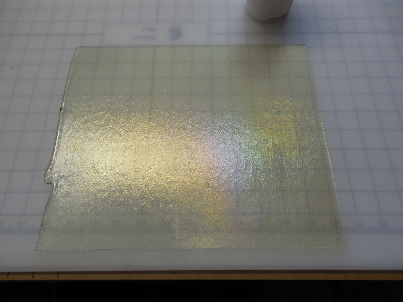 YELLOW TRANSPARENT RAINBOW IRIDESCENT System 96 7×4″ SHEET or 110 1/2″ Tiles