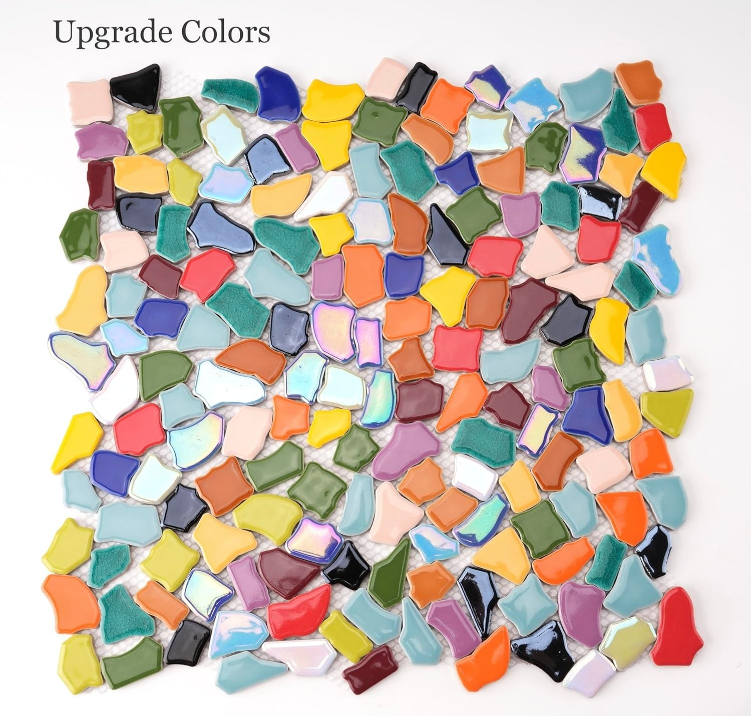 Vibrant Broken Ceramic Tiles for Crafts Mosaics,Irregular Polished China Tile Sc