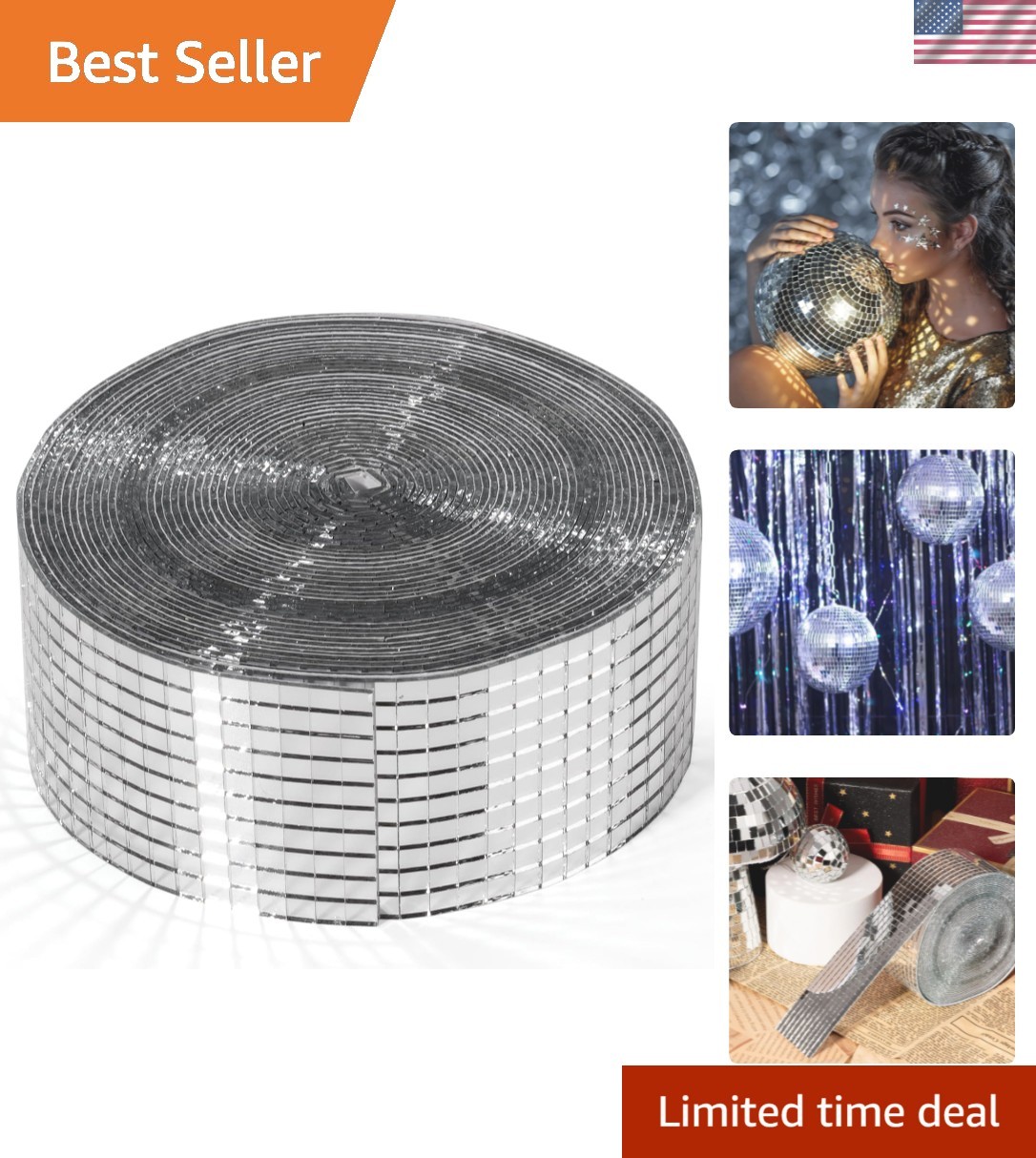 16000PCS Disco Ball Tiles, 5x5mm Self-Adhesive Glass Mirror Tiles | Mini Disc…