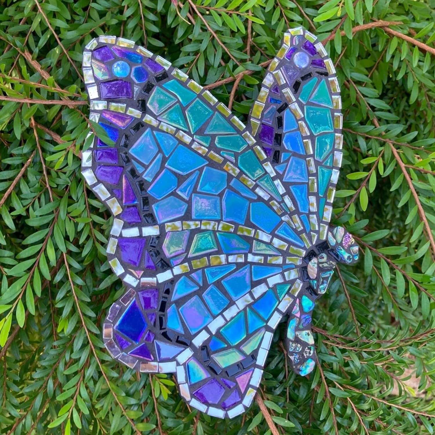 Iridescent Glass Mosaic Tiles for Crafts Bulk,200g Green Broken Mosaic Glass …