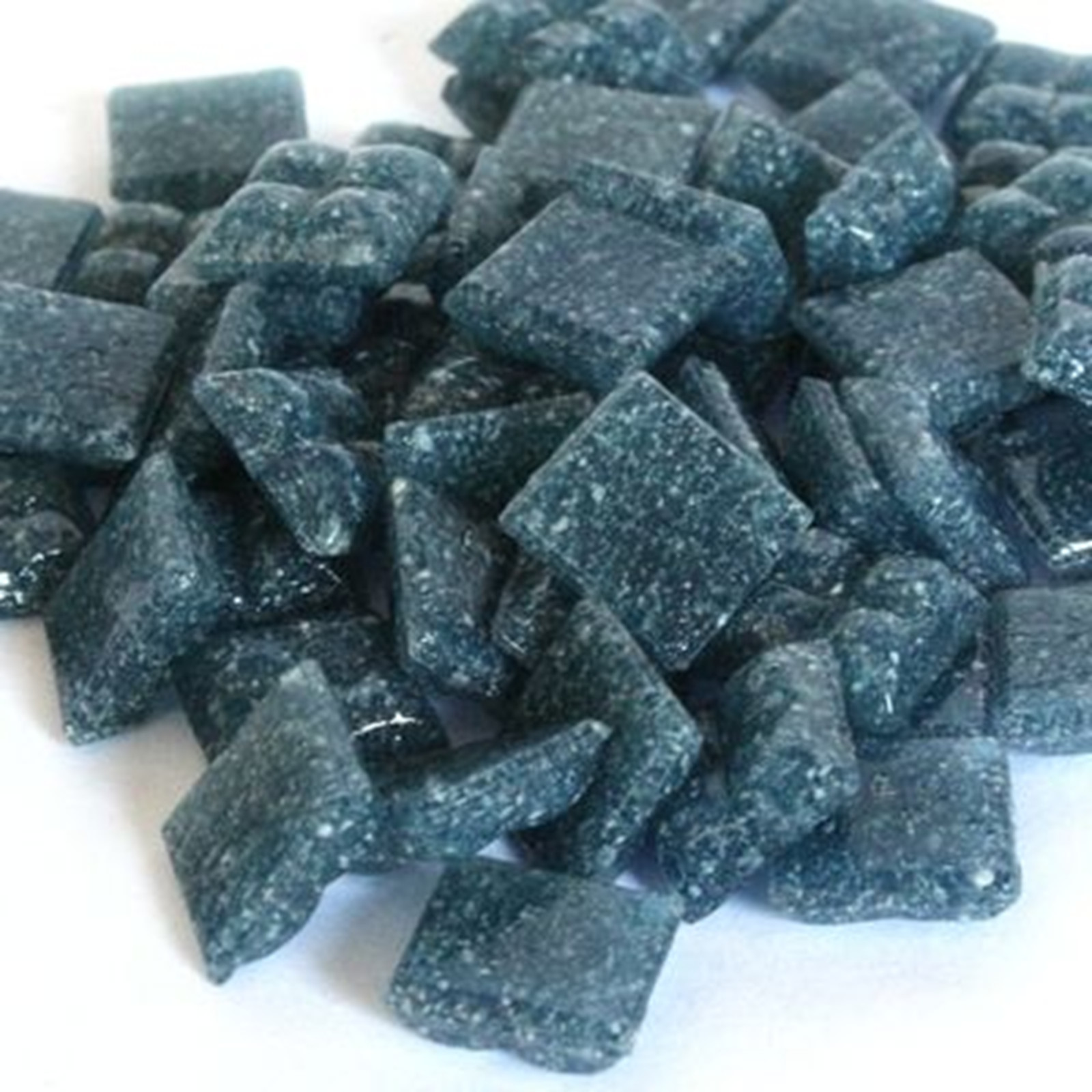 100 tiles Denim Blue Vitreous Glass Mosaic Tiles – 3/8 inch