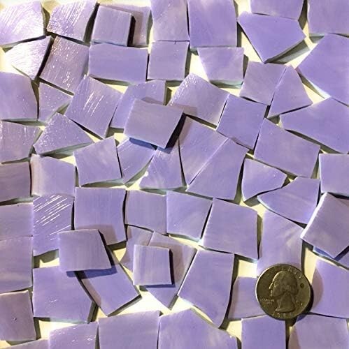 Mosaic Craft Supply HP Hand Painted Broken China Tiles ~Lavender Blue HP52