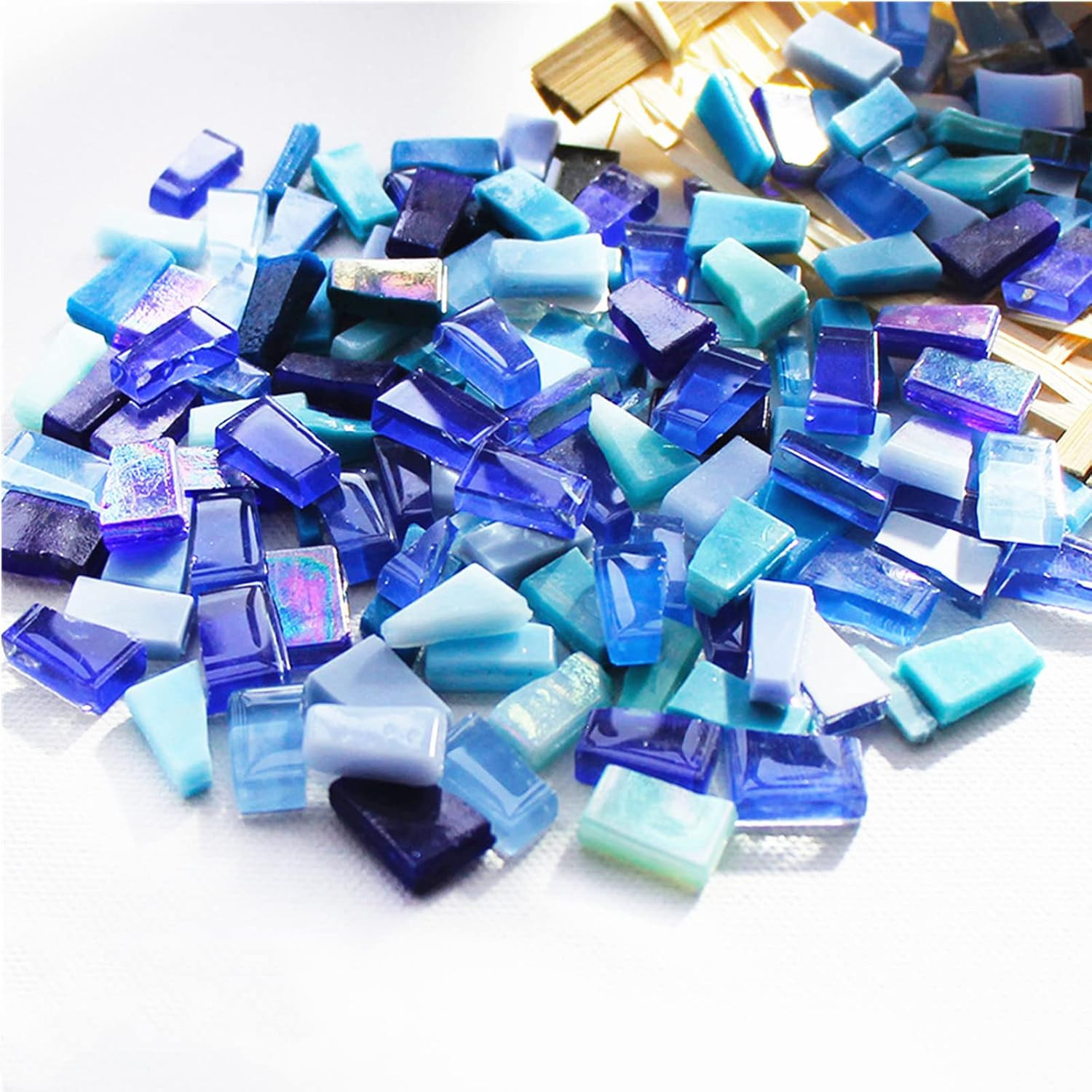 1.1Lb Irregular Crystal Mosaic Tiles,Small Mosaic Tile DIY Hobbies Children Hand