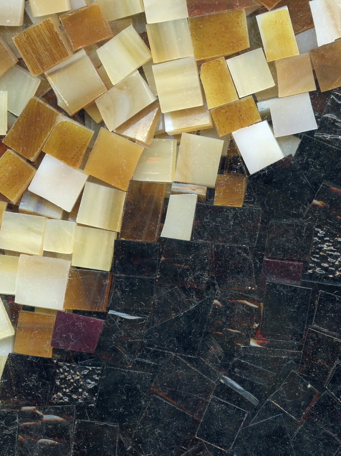 Mosaic Glass: BROWN MIX, 5 ounce Stained Glass Pack (about 100 Hand Cut Pieces)