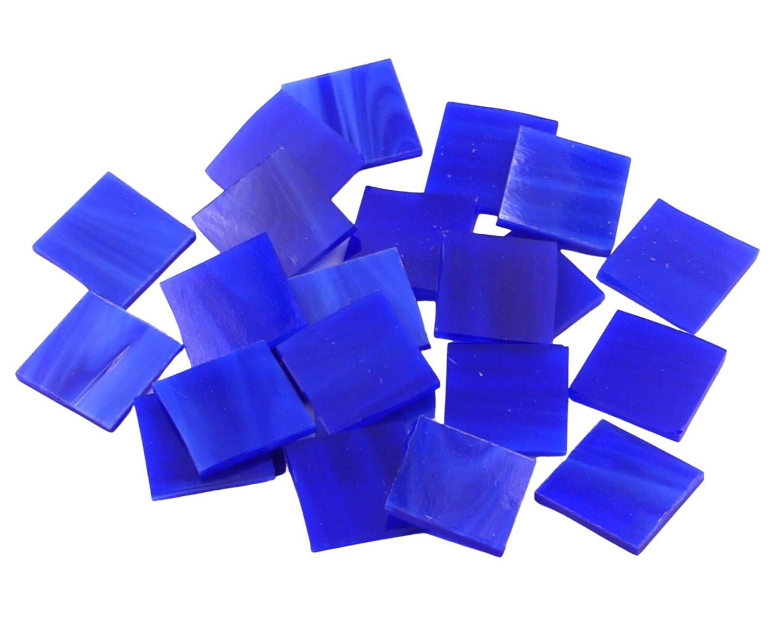 Dark Blue Wispy Squares | Fusible 96 | Mosaic Glass Tile Shapes