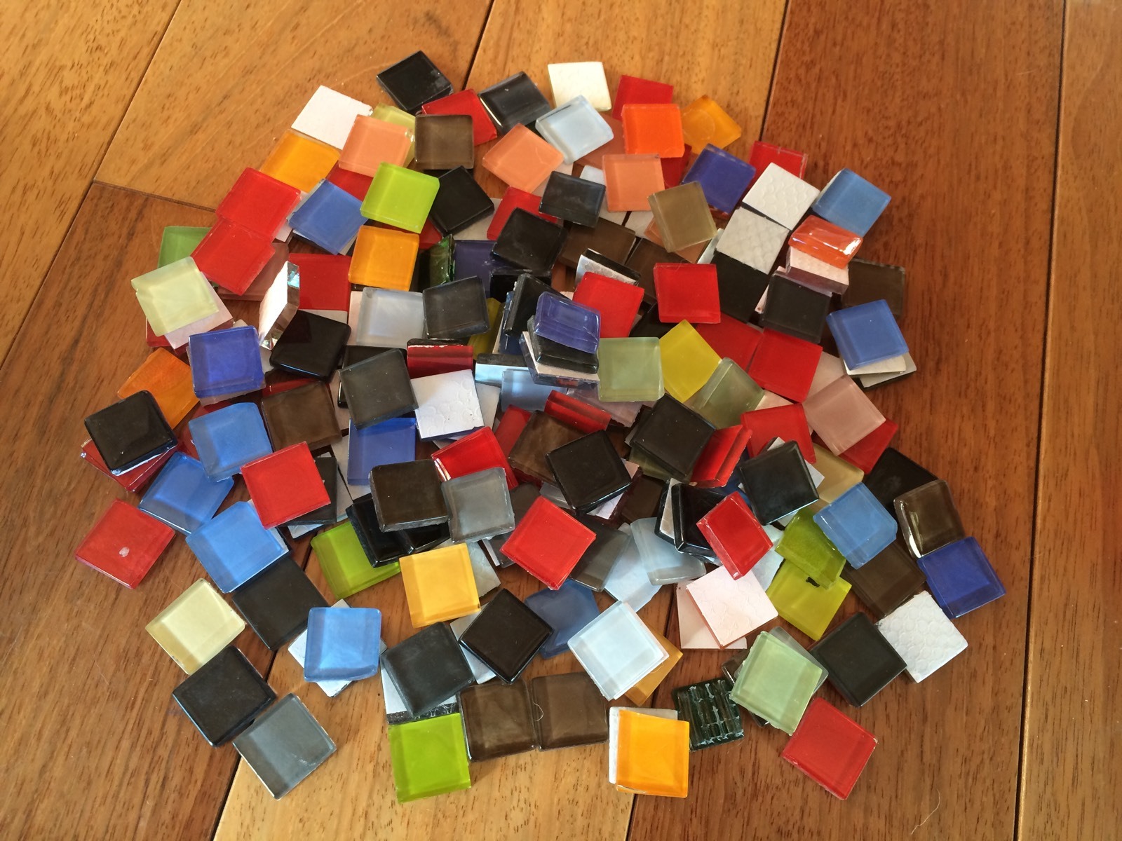 Loose mosaic craft tiles Mixed Color About 250 tiles per bag
