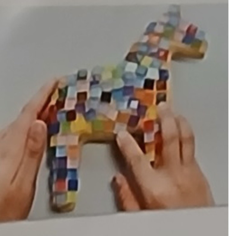 Composite Sculpture Lg & Sm Horse Figures Mosaic Craft Kit DIY Art Decor NEW