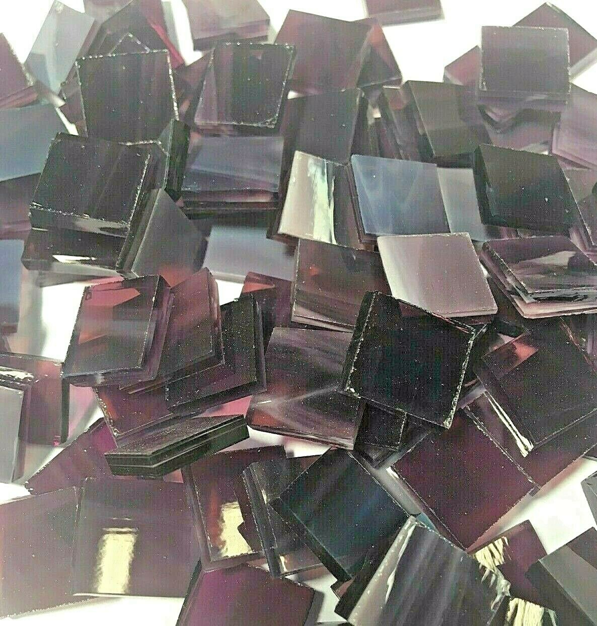 1/2″ DARK WISPY PURPLE: Stained Glass Mosaic Tiles (100 PIECES)