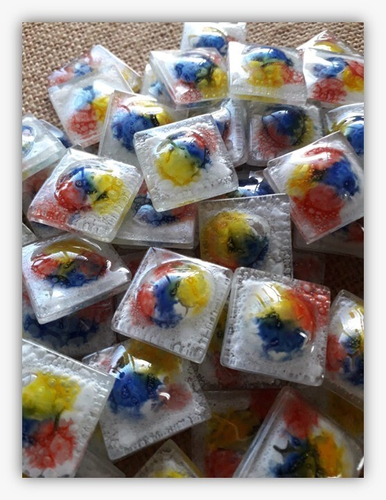 Mosaic Glass Tiles for crafts. 100 Pcs. Special Premium SQUARES. 2X2CM