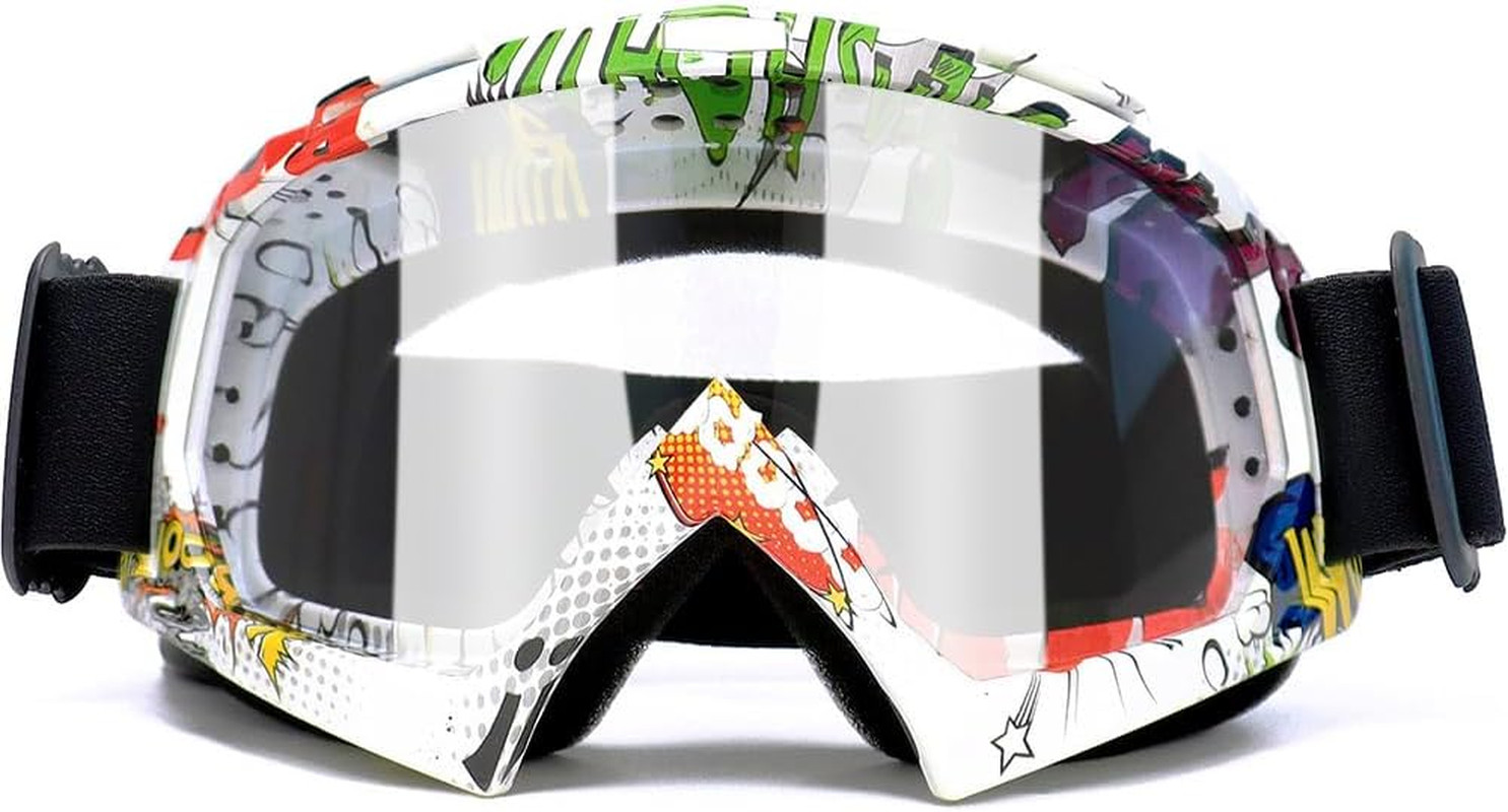 Motocross Dirt Bike Motorcycle Goggles for Youth and Adult | UV400 Windproof Dus