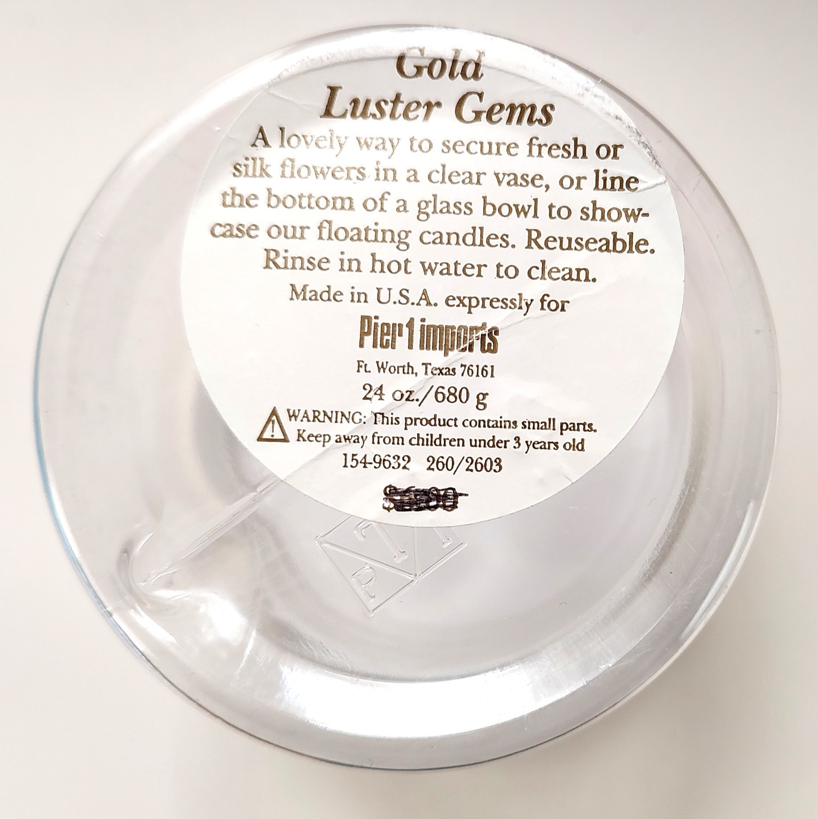 Gold Luster Gems / Pebbles – Pier One – Over 24 ounces – BOGO