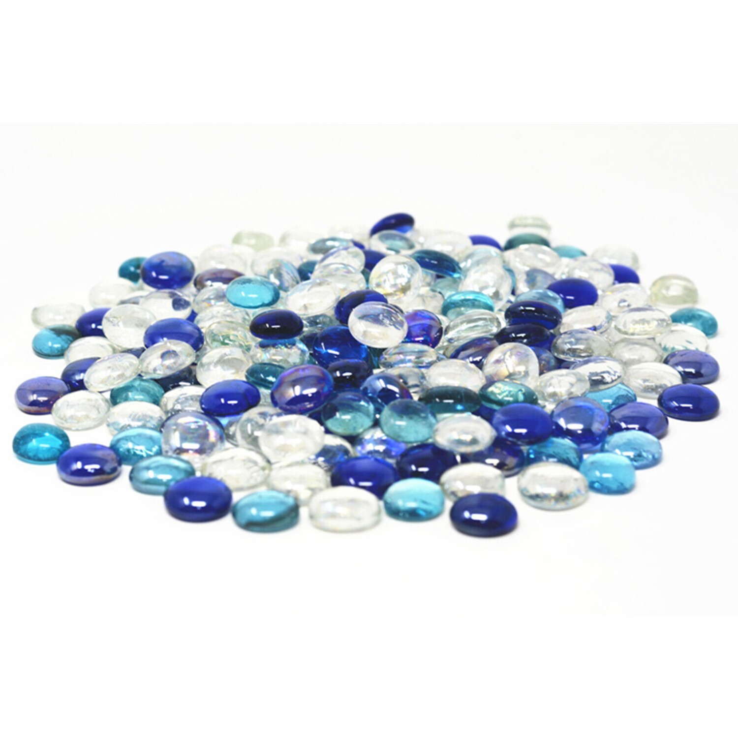 1200 Pcs Mixed Color Glass Gem, Pebbles, Mosaic Tile, Marbles Vase Filler (12LB)