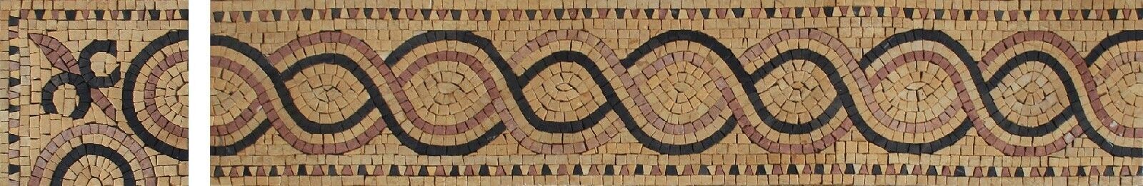 Handmade Chain Border Mirror Frame Design Marble Mosaic