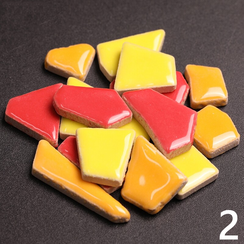 200g Asymmetrical Ceramic Mosaic Tiles DIY for Artwork Craft Home Decoration