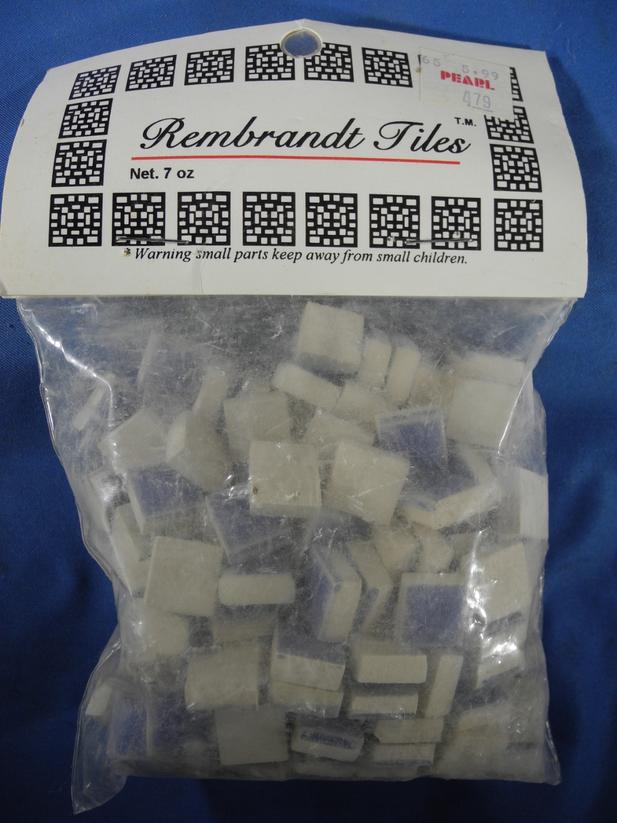Rembrandt Tiles Craft Mosaic 7 Oz Bag 11.59mm BLUE (NEW)