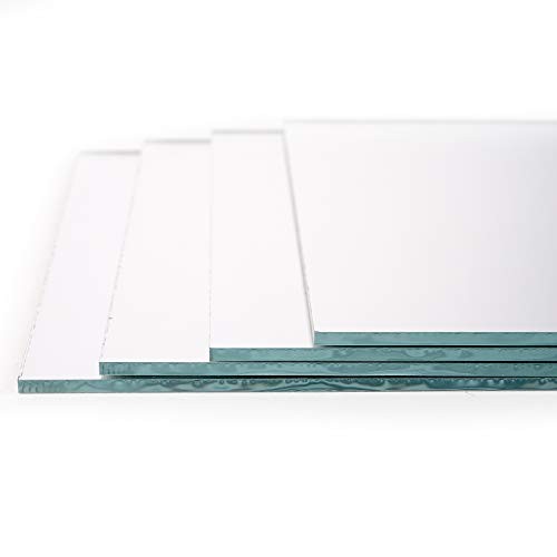 50 Pack Square Glass Mirror Tiles, 4×4 Inch Small Decorative Glass Mirror