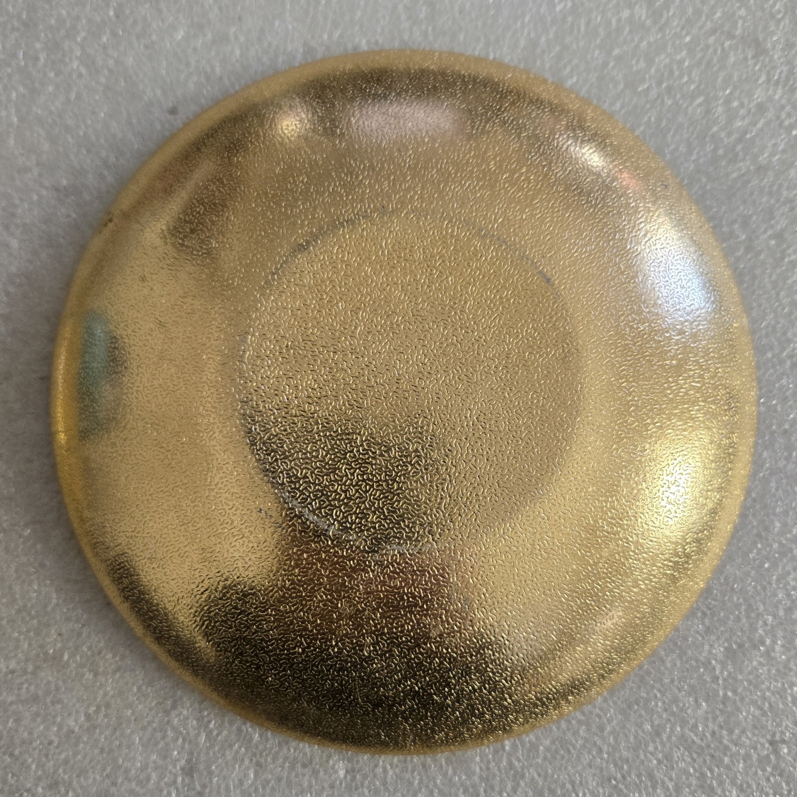 Vintage Round Mid Century Mosaic Tile Gold Aluminum