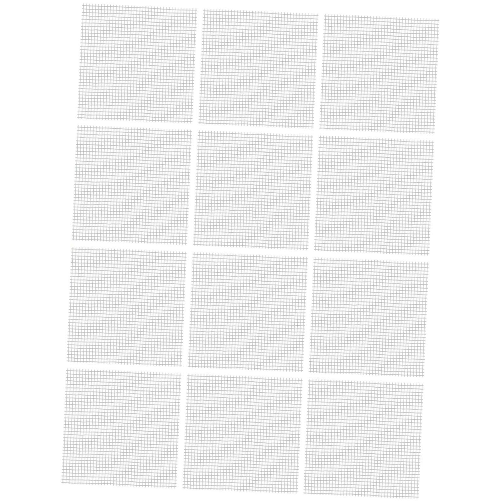 12 Pieces Mosaic Mesh 12×12 Waterproof for Crafts Mosaic Tiles Support Net for