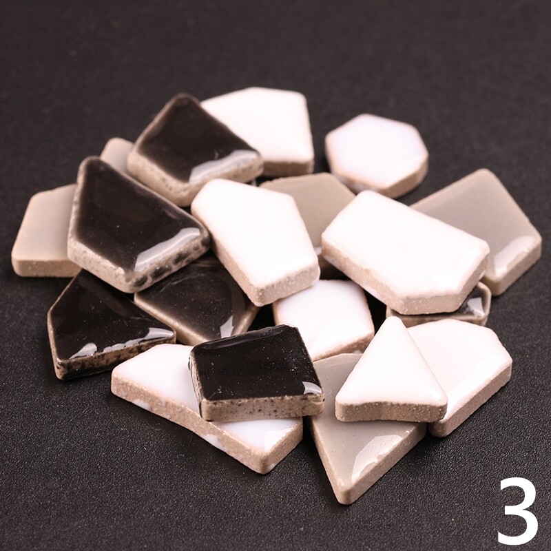 200g Asymmetrical Ceramic Mosaic Tiles DIY for Artwork Craft Home Decoration