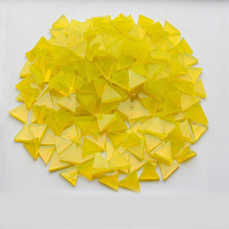 200g Stained Glass Kit Bulk Mosaic Tiles Triangle Shape DIY Craft Flowerpot