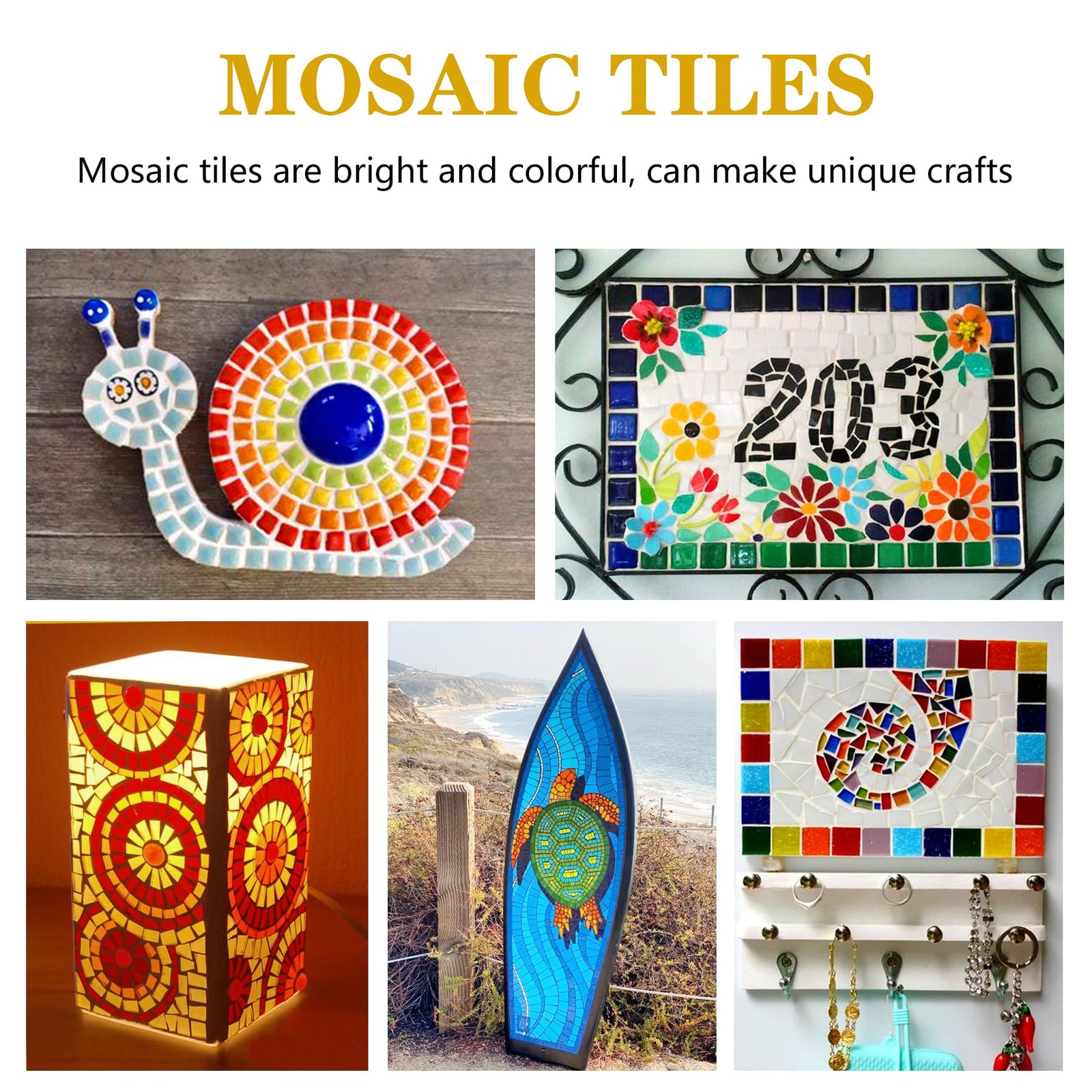 Mosaicย Tilesย Mixedย Colorย Mosaicย Glassย Piecesย Forย Homeย Decorationย Or…