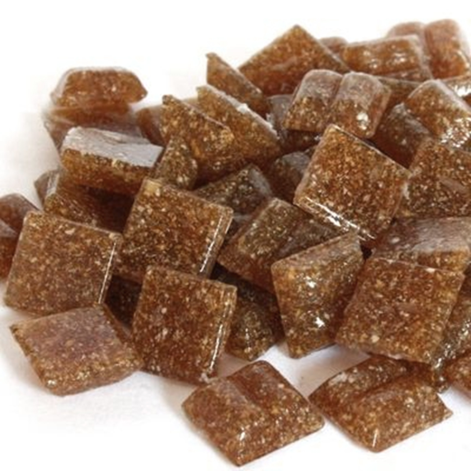 Medium Brown Vitreous Glass Mosaic Tiles – 100 Tiles – 3/8 inch