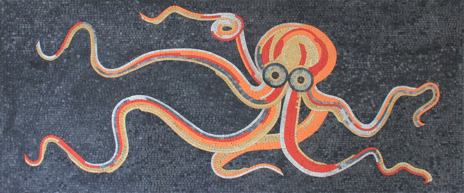 Octopus Mosaic Tile Art Nautical Wall Decor Handmade Marine Sea Creature Panel