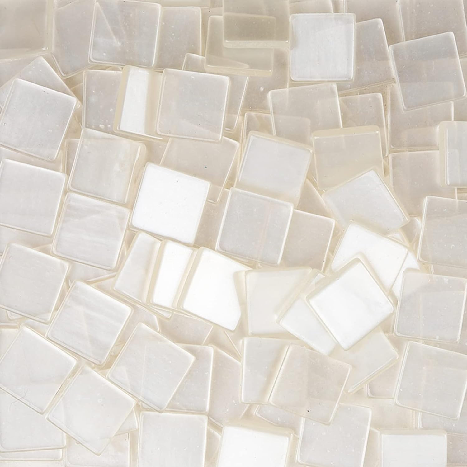 100Pcs/25G Resin Glass Square Mosaic Tiles for Crafts, Colorful Stained Glass Pi