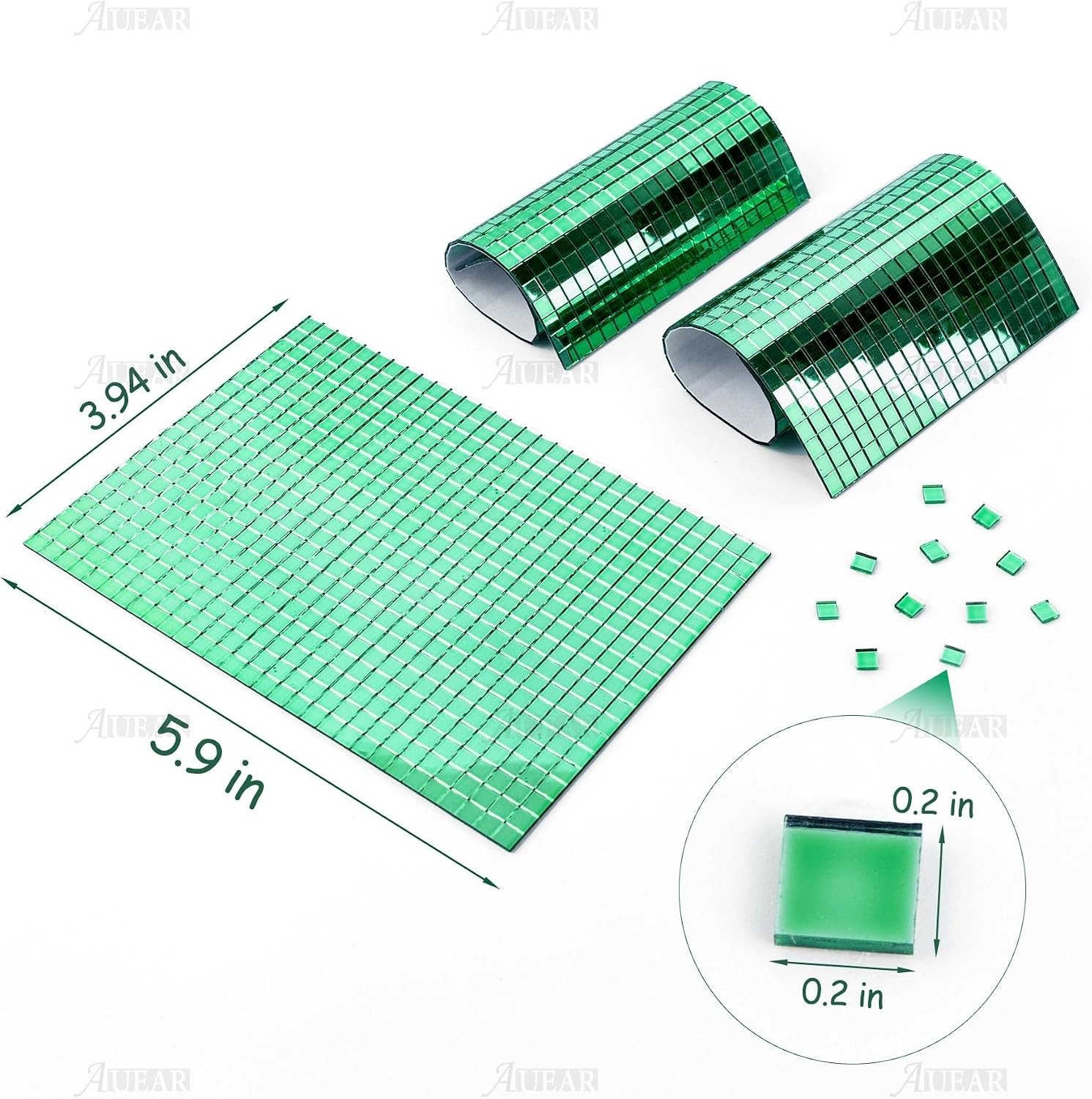 18 Pack Self-Adhesive Glass Mirror Mosaic Wall Tiles – Modern DIY Elegance