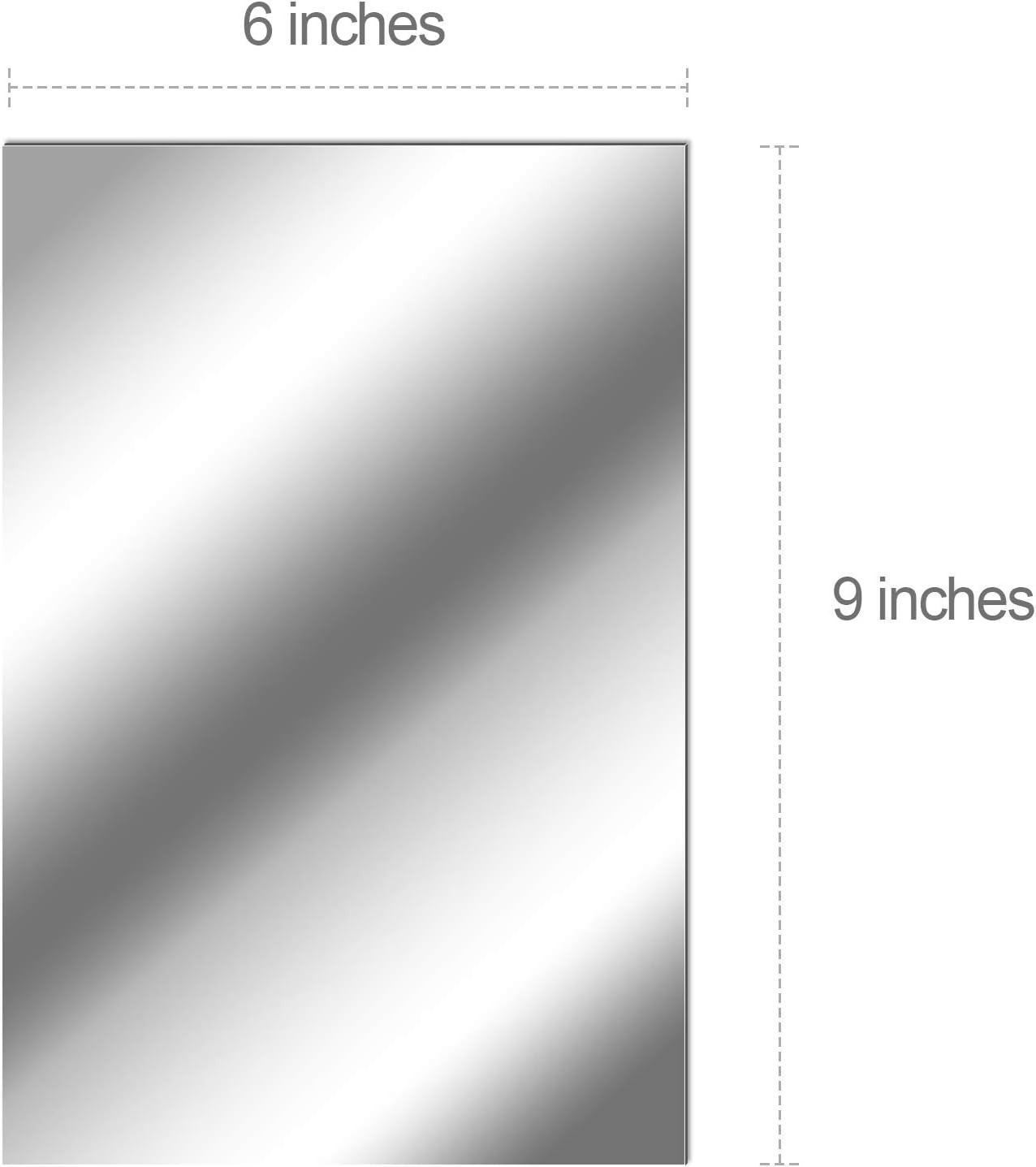 Lightweight and Thin Plastic Mirror Tiles for Easy Wall Application, Set of 20