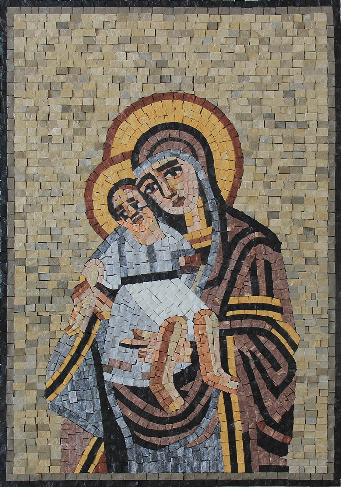 Religious Mosaic Rectangle Icon Tile Art Home and Decor