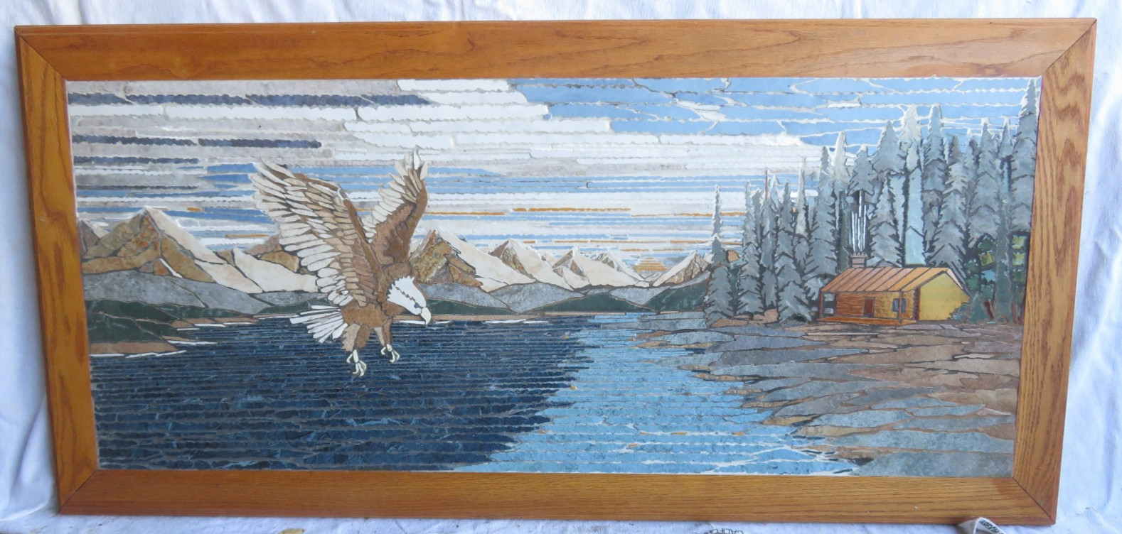 Original Custom one of a kind Tile Mosaic 24h x 48w A House in the Country Table