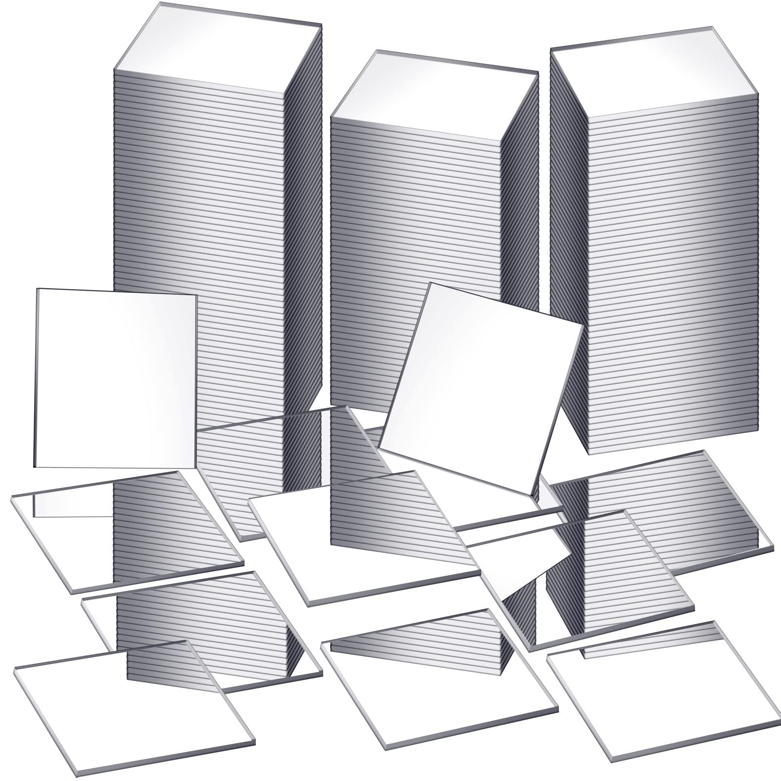 100 PCS Mini Size Square Mirror Tiles Adhesive Small Craft DIY Decor 2 Inch