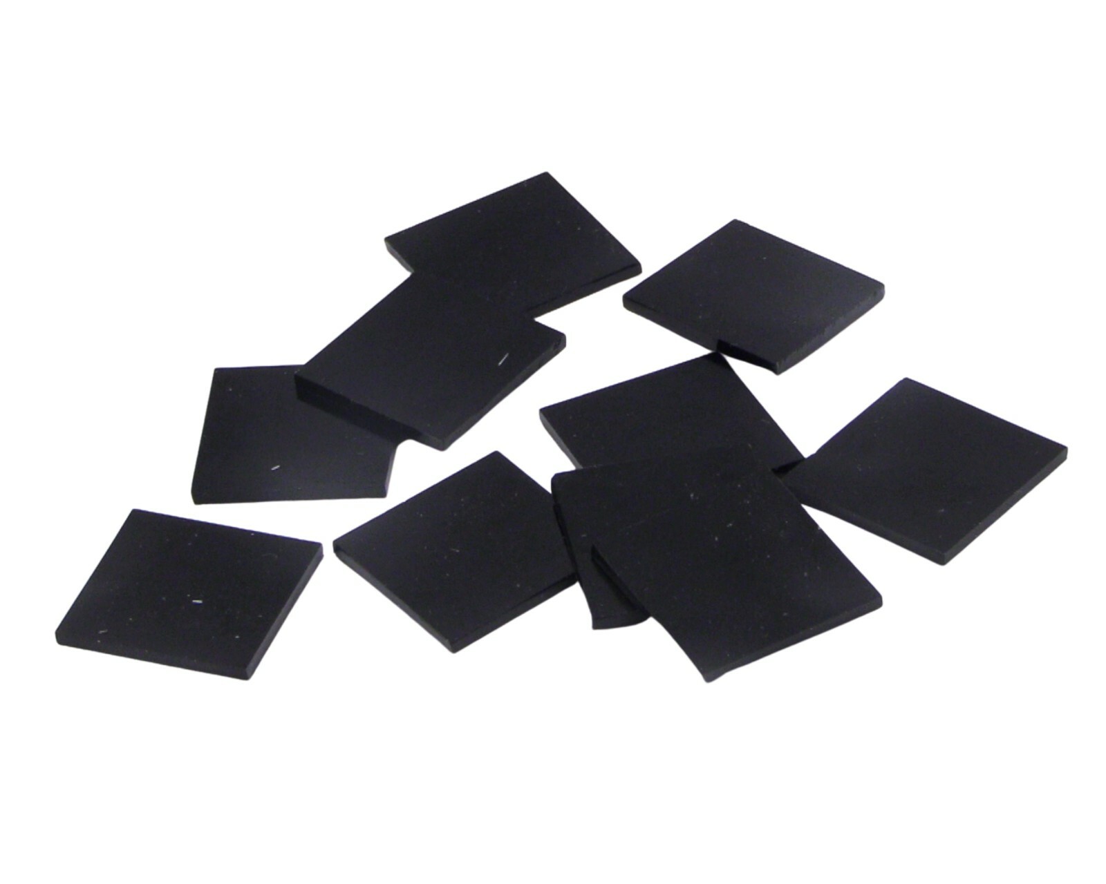 Thin | Black Opal Border Rectangle | Fusible 96 | Cut Glass Mosaic Tile Shapes