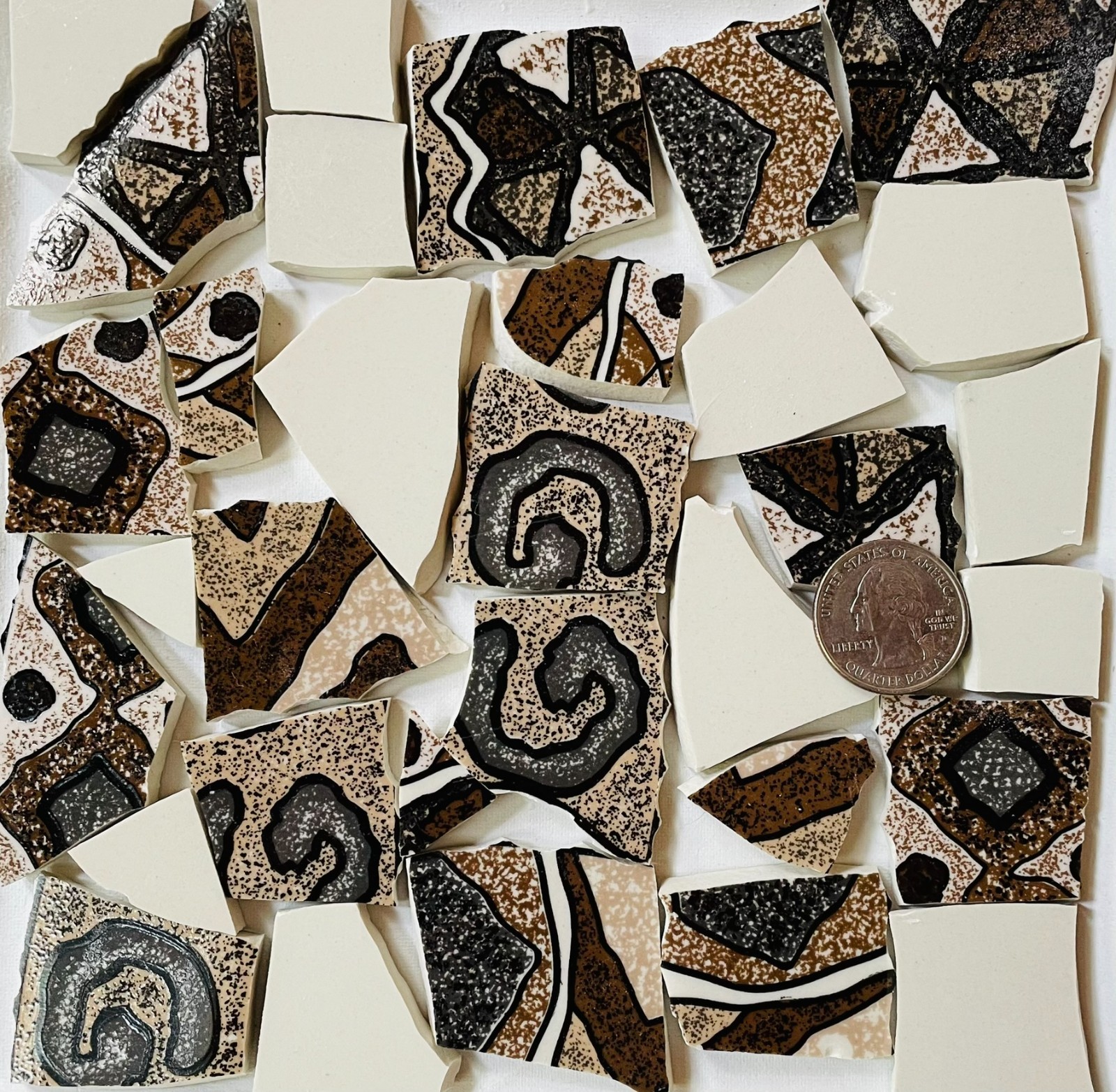 Cades Cove tile Set: Broken China Art Supplies F3: Art & Craft Supplies F336