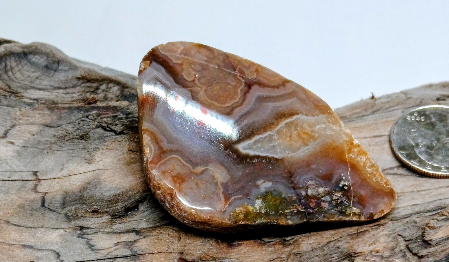 Big Pink & Purple Lake Superior Agate-Face Polished Wild Fortification & Mossy!