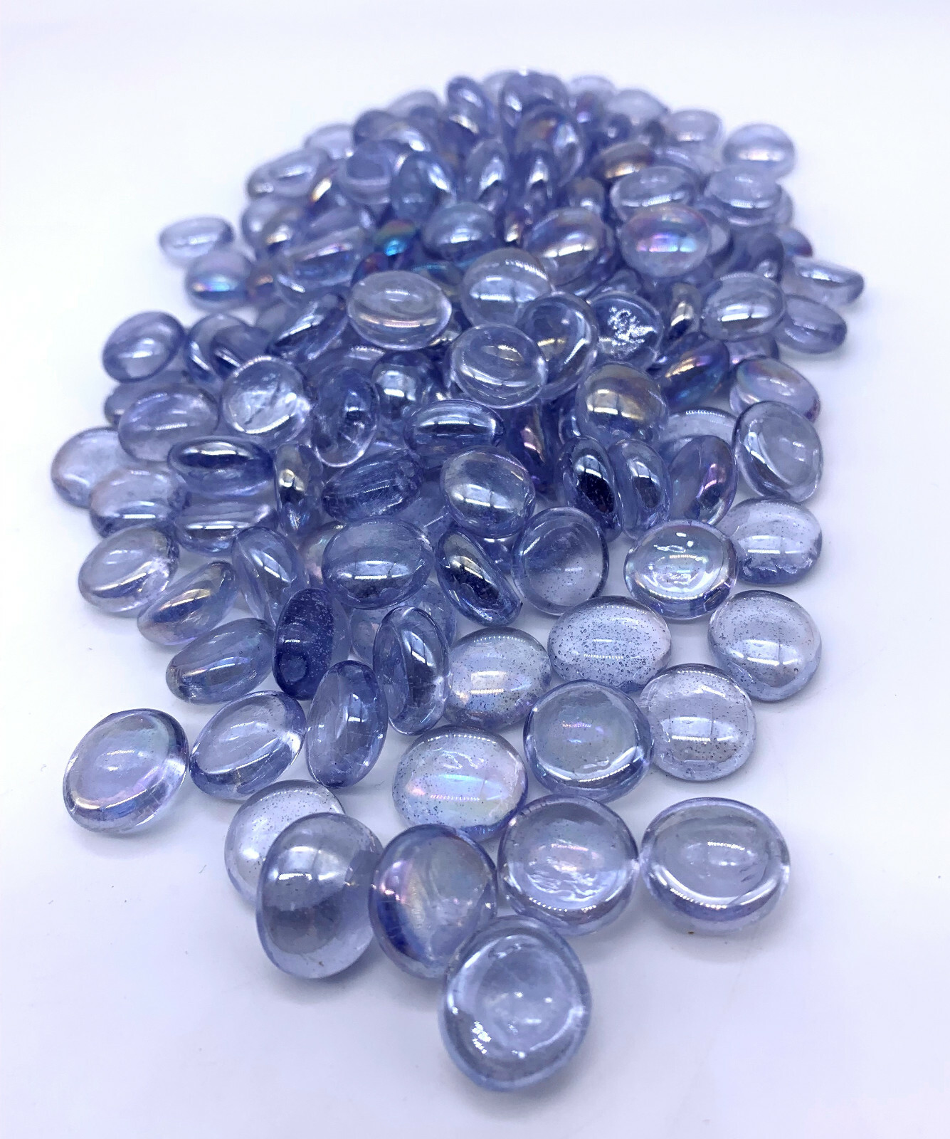 Bulk Case 24 Net Bags Mega Marbles 1/2″ Small Round DC Lilac Flat Glass Gems