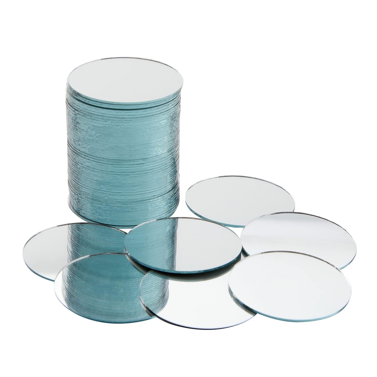 Juvale Craft Mirrors Bulk Mini Glass Tiles – 60-Pack 2-Inch 2 inches, mirror