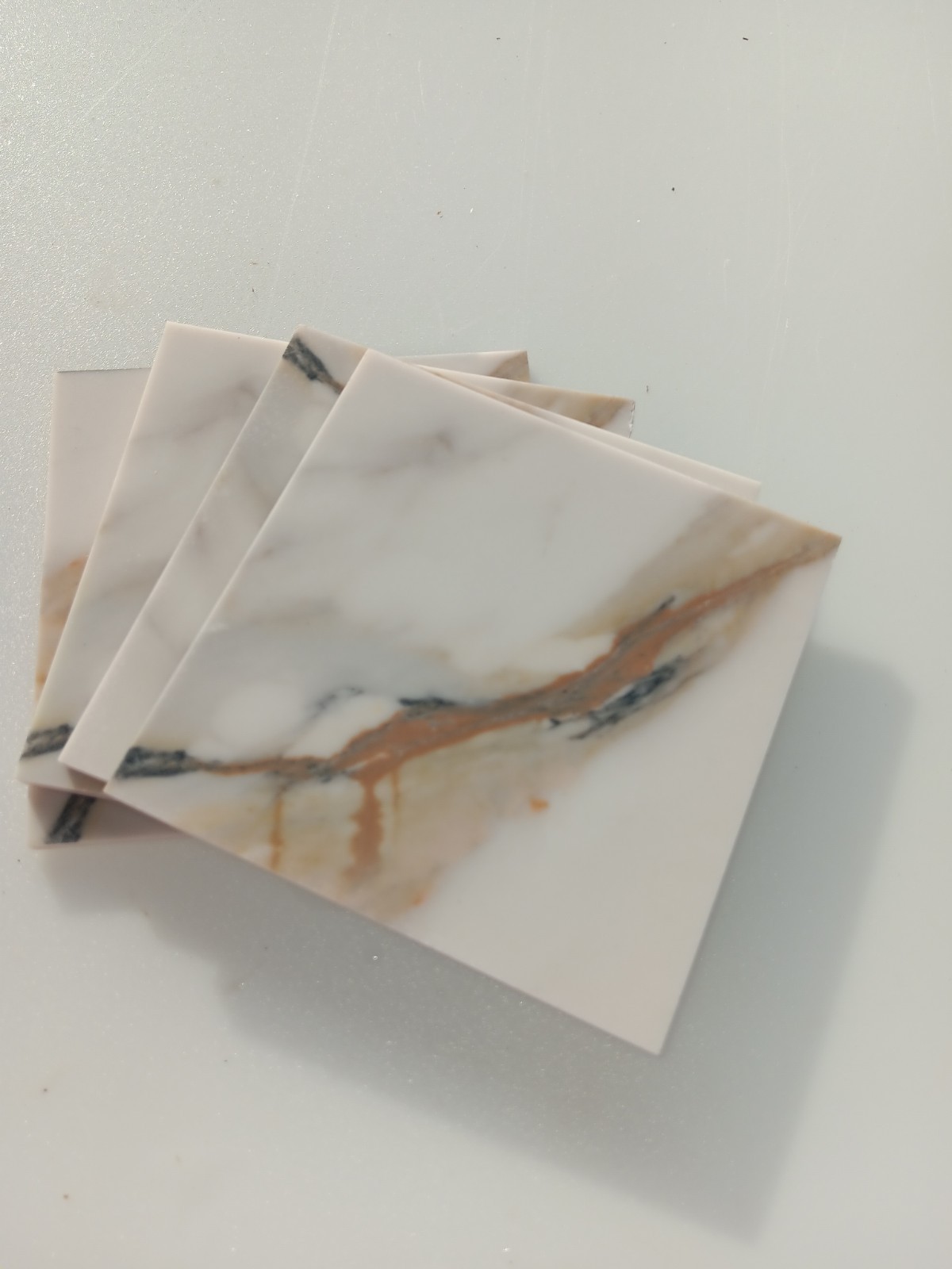 Lot Of 50 Marble Subway Tile 4×4…Versatile For Crafts or Backsplash